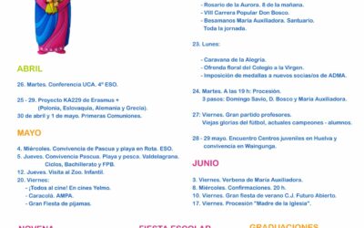 Programa de actividades María Auxiliadora 2022